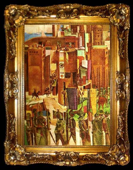 framed  wyndham lewis barcelonas kapitulation, ta009-2